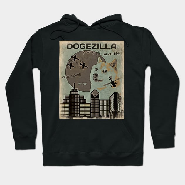 Dogezilla (Vintage) Hoodie by SunGraphicsLab